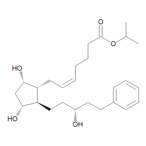 Molecular formula of Latanoprost (C26H40O5)