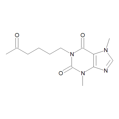 Molecular formula of Pentoxifylline (C13H18N4O3 )